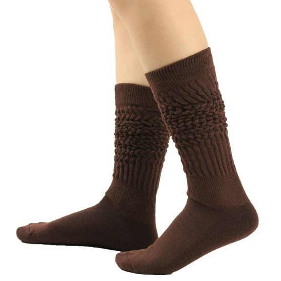 LckLvx Slouch Socks for Women Solid Color Thickened Winter Long Slouchy Socks Comfy Knit Athletic Daily Socks