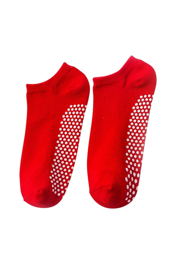 Socks for Women Soft Comfy Non-Slip Cotton Socks with Grips Casual Yoga Workout Ankle Socks