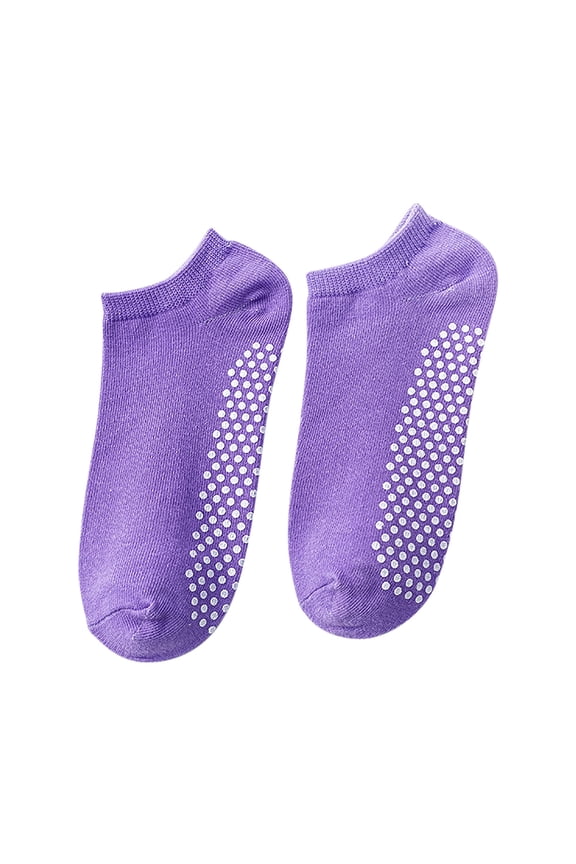 Socks for Women Soft Comfy Non-Slip Cotton Socks with Grips Casual Yoga Workout Ankle Socks