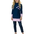 thumbnail image 1 of LckLvx Swimsuits for Girls Cute Quick Dry Long Sleeve Hooded Tunic Tops and Swim Pants 2 Pieces Bathing Suit 0-13 Years, 1 of 5