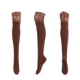 thumbnail image 1 of LckLvx Thigh High Socks for Women Solid Color Lace Trim Over the Knee Socks Ribbed Knit Long Stocking, 1 of 3
