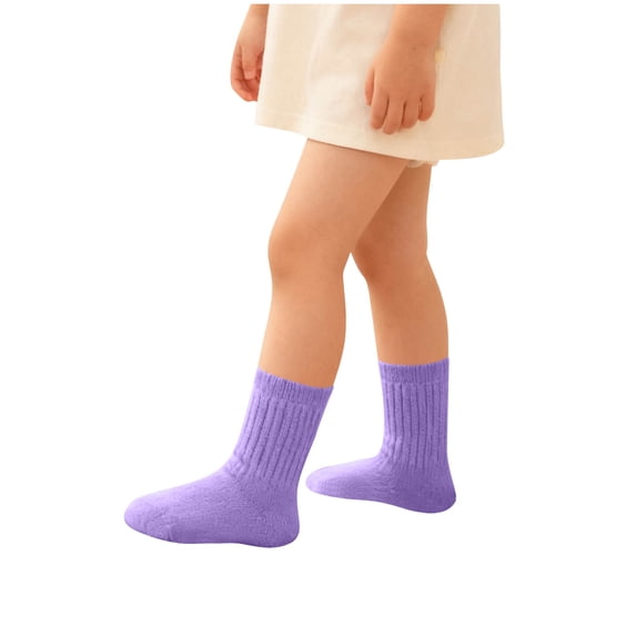 LckLvx Toddler Boys Girls Socks Cute Cotton Crew Socks Soft School Daily Tube Socks Age 1-8