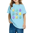 thumbnail image 1 of LckLvx Toddler Kids Easter Tops Boy Girls Short Sleeve Graphic Tshirts Lightweight Comfy Casual Tops 3-14 Years, 1 of 6