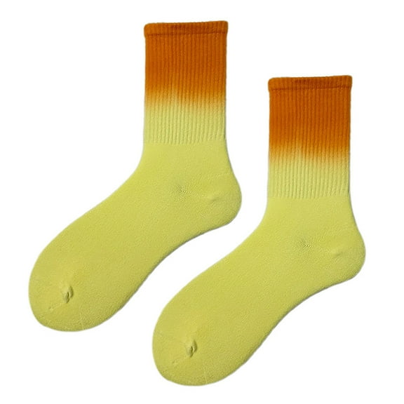 LckLvx Women's Colorful Tie-dye Socks Trendy Knit Crew Sock Casual Walking Mid Tube Socks