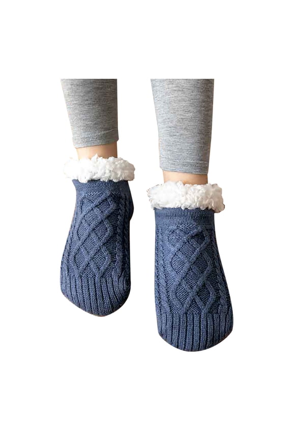Women's Slipper Socks Winter Thick Warm Home Socks with Grips Fleece Indoor Non-Slip Thermal Socks