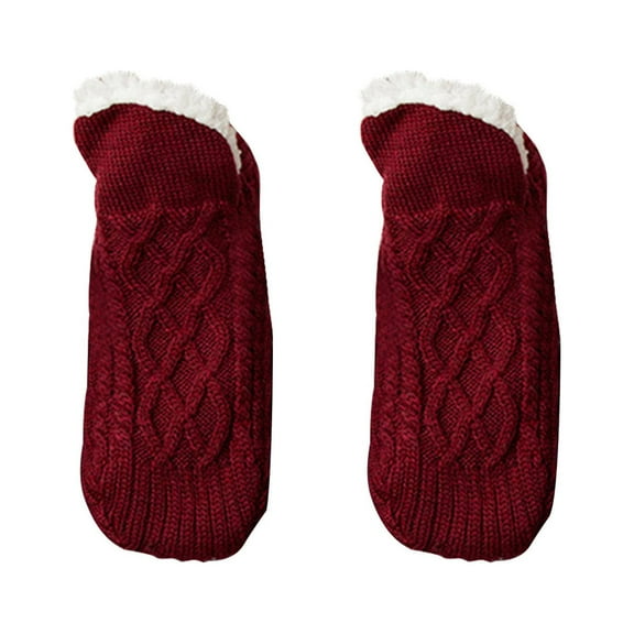 LckLvx Womens Indoor Non-slip Thermal Socks Fleece Lined Thermal Slippers Socks Winter Warm Indoor Floor Socks