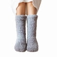 thumbnail image 1 of LckLvx Womens Winter Fuzzy Slipper Socks with Gripper Non-Slip Thick Fleece Indoor Home Socks Soft Floor Socks, 1 of 3