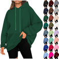thumbnail image 1 of Lcvrioyc Oversized Hoodies for Women Casual Long Sleeve Drawstring Hooded Plus Size Sweatshirts Loose Pullover Tops with Pocket(Green,Medium), 1 of 9