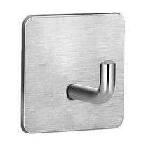 Lcxifdre 5Pcs Square Adhesive Wall Hooks Set, Strong Adhesive Robe Hangers for Bathroom Kitchen, Waterproof Sticker Shower Wall Hooks for Clothes Keys Towels Bags