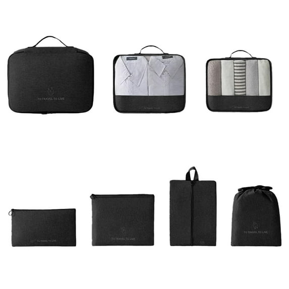 Lcxifdre 7-Piece Packing Cubes Set for Suitcase, Compression Travel Organizer Bag, Lightweight Portable Luggage Packing Organizer, Space-Saving Travel Essentials