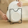 thumbnail image 1 of Lcxifdre Metal Dish Organizer, 1 Pack Arge Plate Holder, Upright Dish Rack Plate and Bowl Storage Organizer, Metal Plate Dish Organizer Rack Stand for Kitchen Countertop, 1 of 6