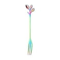 thumbnail image 1 of Lcxifdre Stainless Steel Leaf Shape Mini Milk Coffee Mixing Sugar Stir Spoons, Dessert Ice Cream Fruit Spoon Teaspoon Accessories Tableware Gift (Rainbow/Silver/Gold), 1 of 2
