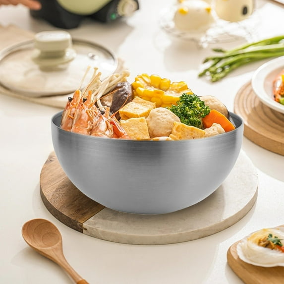 Lcxifdre Stainless Steel Mixing Bowl Metal Bowl for Mixing Large Stainless Steel Bowl for Salad