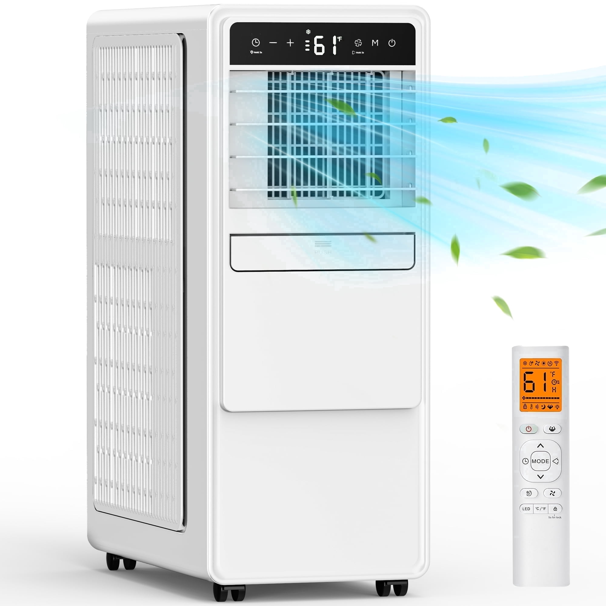 Lcxmtv 12000 BTU Ashare Portable Air Conditioner for Room up to 500 Sq. ft, 3-in-1 Portable AC Unit with Cool, Dehumidifier & Fan, Backlit Remote, 24H Timer, Auto & Sleep Mode
