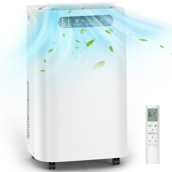 Lcxmtv 14000 BTU ASHRAE (10000 BTU DOE) Portable Air Conditioners with Backlit Remote, Covers up to 700 Sq. Ft., 46dB Quiet, 24h Timer, Room Air Conditionings with Dehumidifier & Fan