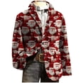thumbnail image 1 of Lcziwo Christmas Corduroy Blazers for Men Xmas Party Prom Printed Suit Jacket Three Buttons Slim Casual Sports Coats Single Breasted Lapel Coats Red,L, 1 of 7