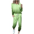 thumbnail image 1 of Lcziwo Comfort Sweatsuits for Women Spring Autumn Gradient Casual Tracksuits Two Piece Outfits Long Sleeve Long Pants Sweatsuits Green,S, 1 of 4