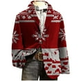 thumbnail image 1 of Lcziwo Corduroy Jacket for Men Xmas Holiday Party Printed Blazers 3 Button Casual Business Sport Coat Single Breasted Lapel Slim Jackets 2025 Red,L, 1 of 7