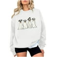 thumbnail image 1 of Lcziwo Ghost Sweatshirt Women Crew Neck Spooky Graphic Cute Sweater Happy Halloween Spooky Season Tops Long Sleeve Casual Fashion 2025 Pullover White,S, 1 of 4