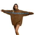 thumbnail image 1 of Lcziwo I Love You This Much Hoodies Valentines Day Hoodie Sweatshirt for Unisex His and Hers Loose Matching Pullover Brown,XS, 1 of 8