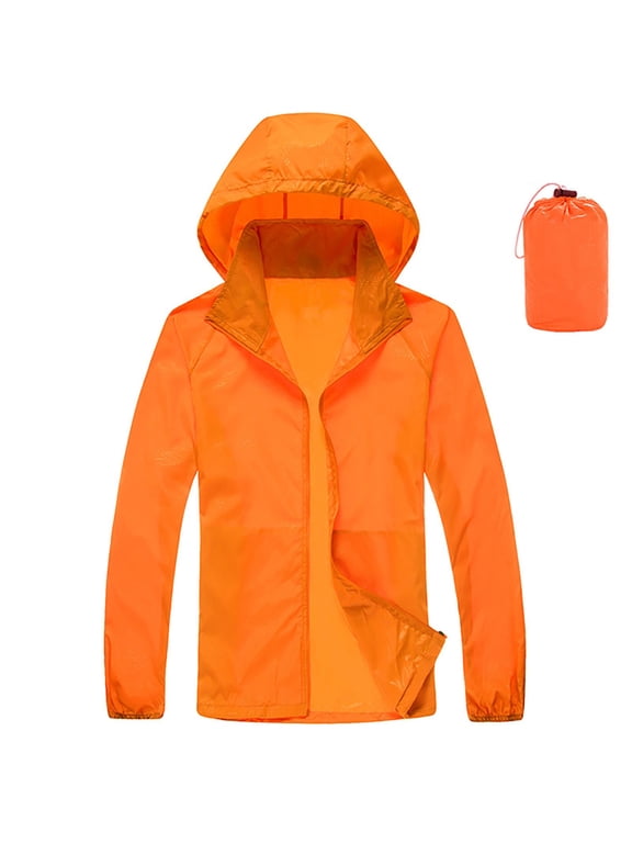 Lightweight Sun Hooded for Women UPF 50+ Sun Protection 2025 Coats Long Sleeve Plain Full Zip Jackets Hiking Outdoor Tops with Storage Bag X-Large