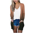 thumbnail image 1 of Lcziwo Long Cardigans for Women Long Sleeve Gradient Button Jackets Fall Spring Open Front Coats Lightweight Comfy Casual 2025 Outerwear with Pockets Orange,L, 1 of 4