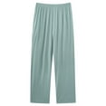 thumbnail image 1 of Lcziwo Oversized Pajama Pant for Women Palazzo Pilates Yoga Casual Loungewear Wide Leg Elastic Waist Pants 2026 Mint Green,XL, 1 of 5