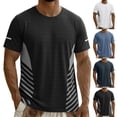 thumbnail image 1 of Lcziwo Quick Dry Workout Shirts for Men Short Sleeve Crew Neck Muscle Tops Lightweight Gym Fitness Athletic Tees Gray,XXL, 1 of 9