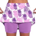 thumbnail image 1 of Lcziwo Skorts for Women Plus Size with Pockets Athletic Running Tennis Golf Skort High Waisted Boho Graphic Print Casual Skorts 2026 Purple,XXXXL, 1 of 5