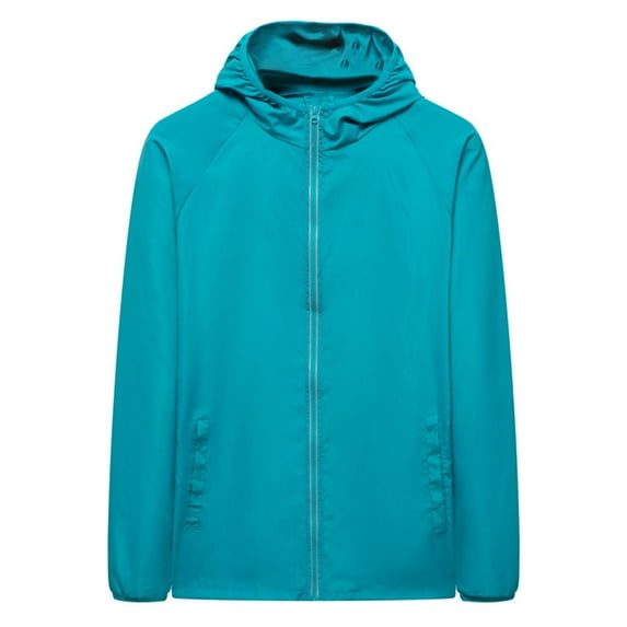 Lcziwo Sun Jackets UV Protection Women Long Sleeve Plain Lightweight Jackets UV Hiking Outdoor Hooded Coats UPF 50+ Full Zip Shirts with Pockets 2025 Sky Blue,S