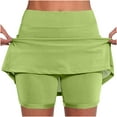 thumbnail image 1 of Lcziwo Tennis Skirt for Women with Liner Solid Color Skorts Athletic Running Yoga Stretchy Skirts Casual Dressy Summer 2025 Skorts Mint Green,XXXXL, 1 of 6