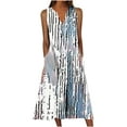 thumbnail image 1 of Lcziwo Women V Neck Midi Dresses Boho Graphic Print A Line Flowy Sundress Button Up Summer Beach Vacation Dress with Pockets 2026 Multicolor,L, 1 of 4