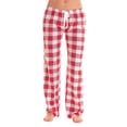 thumbnail image 1 of Lcziwo Womens Plaid Sleep Pants Wide Leg Elastic Waist Trousers Comfy Loose Drawstring Pj Bottoms 2026 Hot Pink,XL, 1 of 4