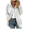 thumbnail image 1 of Lcziwo Womens Warm Winter Coat Zipper Hoodies Open Front Coats Fleece Thermal Outerwear Color Block Patchwork Jackets with Pockets Gray,XXL, 1 of 5