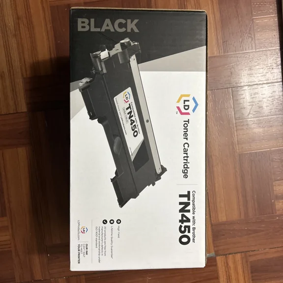 Ld Tn450 Black Toner Cartridge, Compatible With Brother