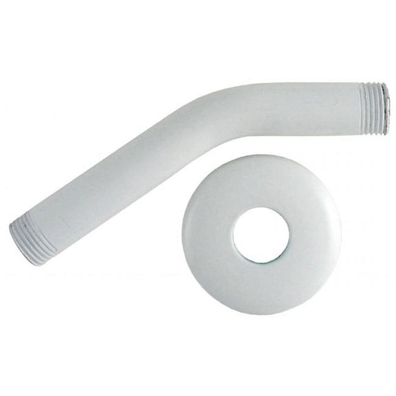 Ldr 6in. White Shower Arm and Flange  520-2410W