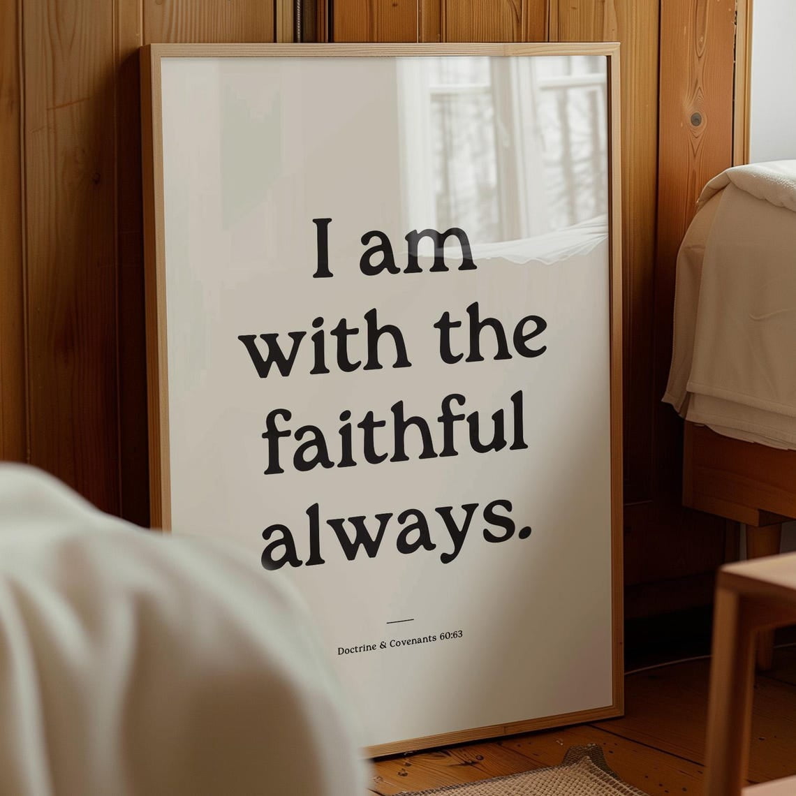 Lds Wall Art, Doctrine And Covenants Scripture, I Am With The Faithful ...