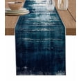 thumbnail image 1 of Ldtrchee Abstract Ocean Table Runner 70 Inches, Nature Minimalist Geometric Street Art Bed Runner Dresser Scarves Tabletop for Indoor Outdoor Parties/Ceremony/Banquet, 13" x 70", 1 of 8