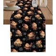 thumbnail image 1 of Ldtrchee Black Santa Christmas Table Runner 72 Inches, Xmas Christmas Snowflake Bed Runner Dresser Scarves Tabletop for Indoor Outdoor Parties/Ceremony/Banquet, 13" x 72", 1 of 8