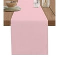 thumbnail image 1 of Ldtrchee Blush Pink Pure, Table Runner 90 Inches, Romantic Contemporary Minimalist Solid Bed Runner Dresser Scarves Tabletop for Indoor Outdoor Parties/Ceremony/Banquet, 13" x 90", 1 of 8