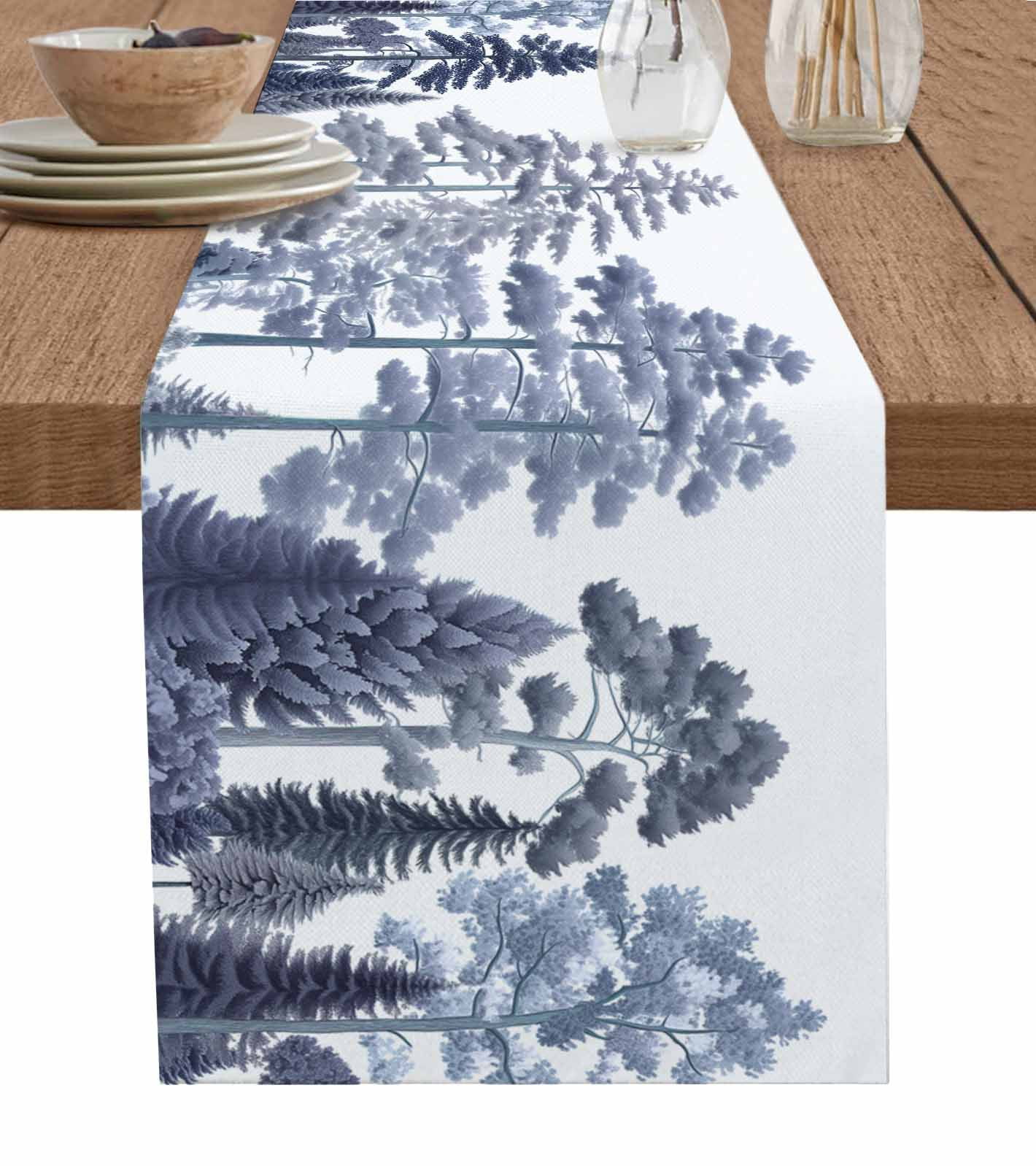 Ldtrchee Chinese Forests Tree Table Runner 72 Inches, Nature Scenery ...
