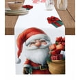 thumbnail image 1 of Ldtrchee Christmas Table Runner 72 Inches, Xmas Gnomes Red Botanical Red Green Bed Runner Dresser Scarves Tabletop for Indoor Outdoor Parties/Ceremony/Banquet, 16" x 72", 1 of 8
