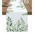 thumbnail image 1 of Ldtrchee Eucalyptus Leaves Table Runner 120 Inches, Sage Green Spring Summer Botanical Bed Runner Dresser Scarves Tabletop for Indoor Outdoor Parties/Ceremony/Banquet, 13"x 120", 1 of 8