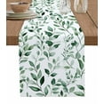 thumbnail image 1 of Ldtrchee Eucalyptus Leaves Table Runner 120 Inches, Spring Green Plant Gradient Botanical Bed Runner Dresser Scarves Tabletop for Indoor Outdoor Parties/Ceremony/Banquet, 13"x 120", 1 of 8