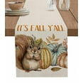 thumbnail image 1 of Ldtrchee Fall Squirrel Table Runner 36 Inches, Thanksgiving Pumpkins Maple Leaf Rustic Bed Runner Dresser Scarves Tabletop for Indoor Outdoor Parties/Ceremony/Banquet, 13"x 36", 1 of 8