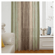 Ldtrchee Farmhouse Sage Green Brown Sheer Curtains 84 Inches Long for Living Room/Bedroom