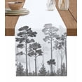 thumbnail image 1 of Ldtrchee Forest Nature Tree Table Runner 48 Inches, Wild Plant Botanical Grey White Bed Runner Dresser Scarves Tabletop for Indoor Outdoor Parties/Ceremony/Banquet, 13" x 48", 1 of 8