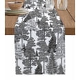 thumbnail image 1 of Ldtrchee Forests Tree Table Runner 70 Inches, Grey Nature Plants Pine Maple Trees Bed Runner Dresser Scarves Tabletop for Indoor Outdoor Parties/Ceremony/Banquet, 13" x 70", 1 of 8