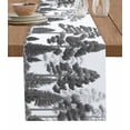 thumbnail image 1 of Ldtrchee Grey Forests Tree Table Runner 60 Inches, Pine Maple Trees Nature Pure Color Bed Runner Dresser Scarves Tabletop for Indoor Outdoor Parties/Ceremony/Banquet, 13" x 60", 1 of 8