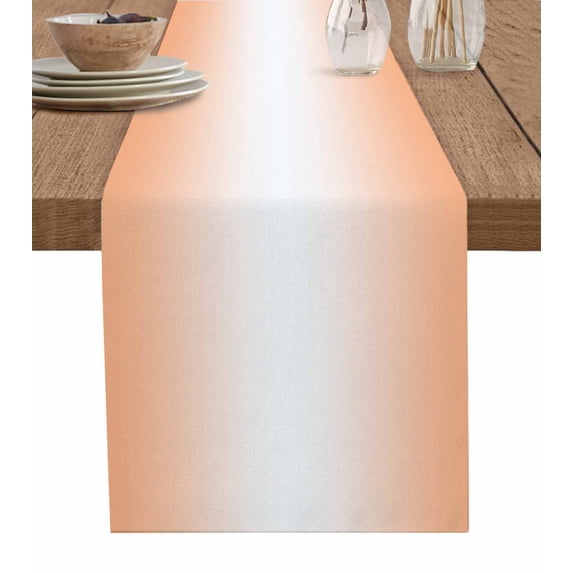 Ldtrchee LightSalmon Ombre Table Runner 60 Inches, Modern Gradient Abstract Art Bed Runner Dresser Scarves Tabletop for Indoor Outdoor Parties/Ceremony/Banquet, 13" x 60"